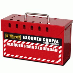 Caja de Bloqueo Grupal Roja