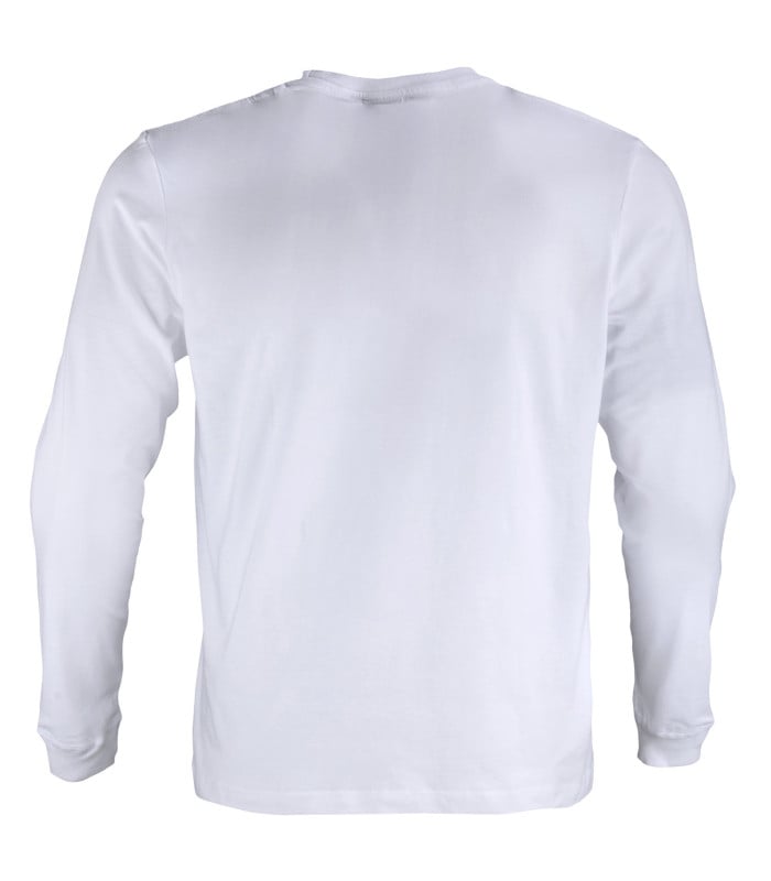 Cuello Redondo Polos Blancos Manga Larga Polera Polo Cuello